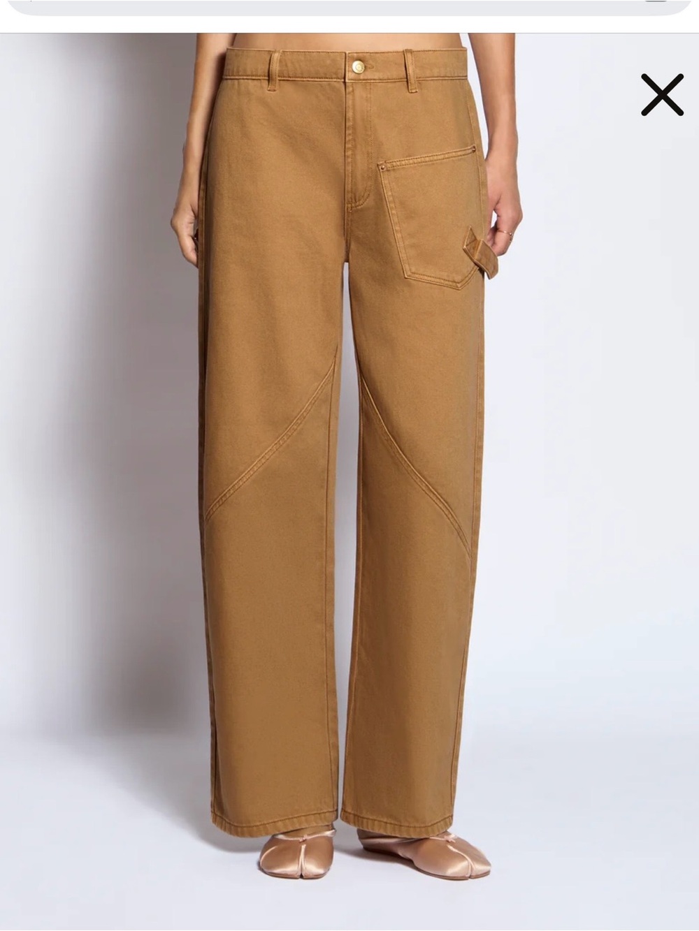 Straight Leg Women's Jeans in Brown - Utility Style